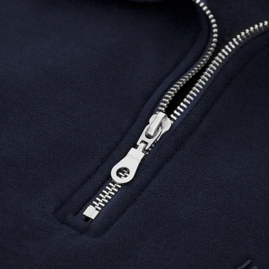 Logo Half Zip Fleece Sweatshirt - Navy