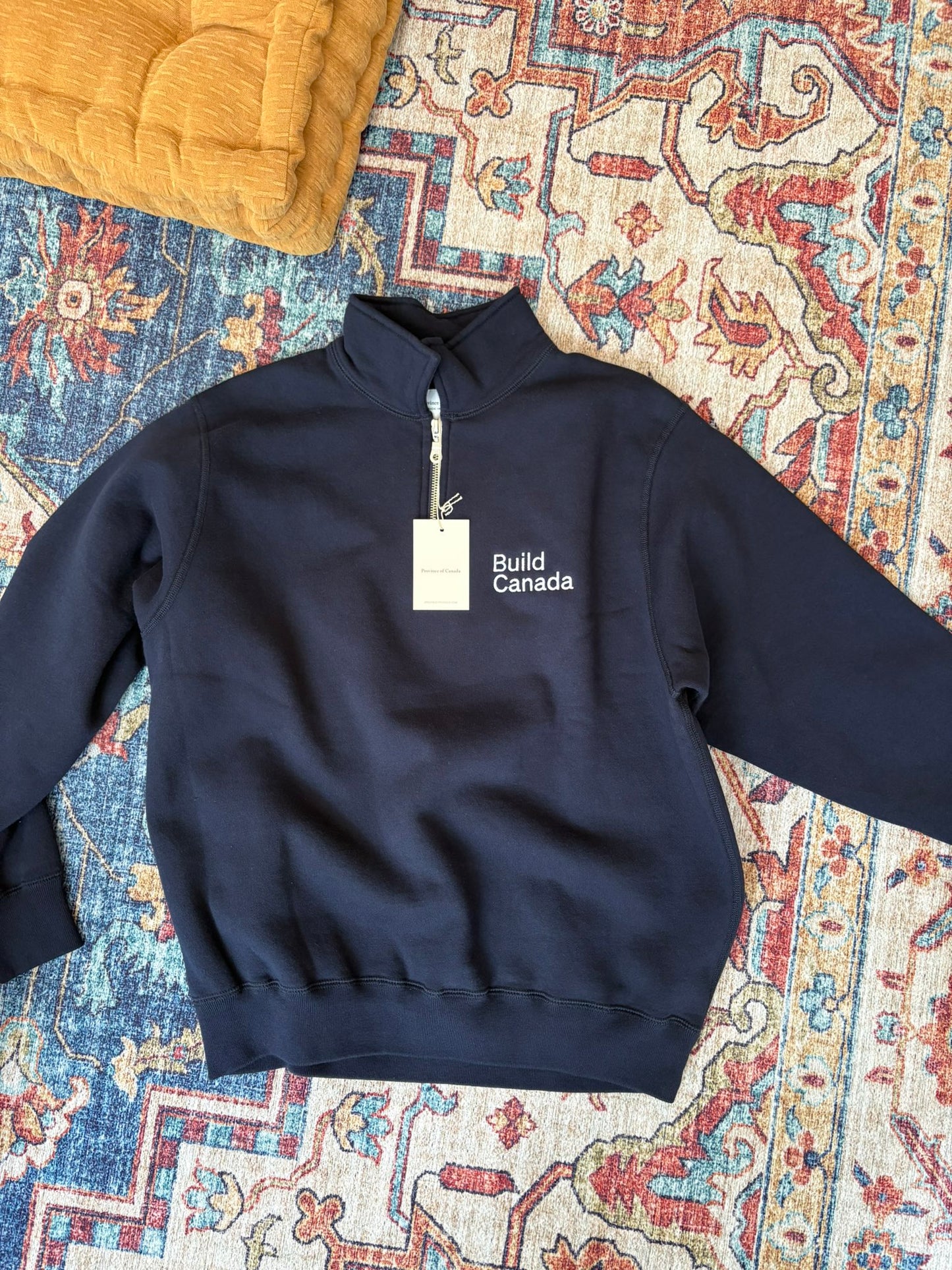 Logo Half Zip Fleece Sweatshirt - Navy